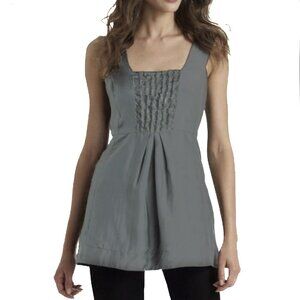 Eileen Fisher Moon Silk Habutai with Floating Seed Bead Squares Tunic Sz M - NWT